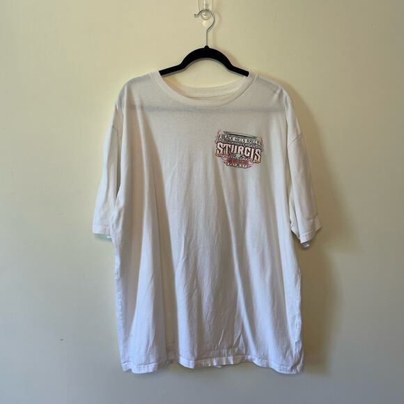 Sturgis 2XL Bass Pro Shops white short sleeve t-shirt biker motorcycle 2010 - Picture 5 of 8